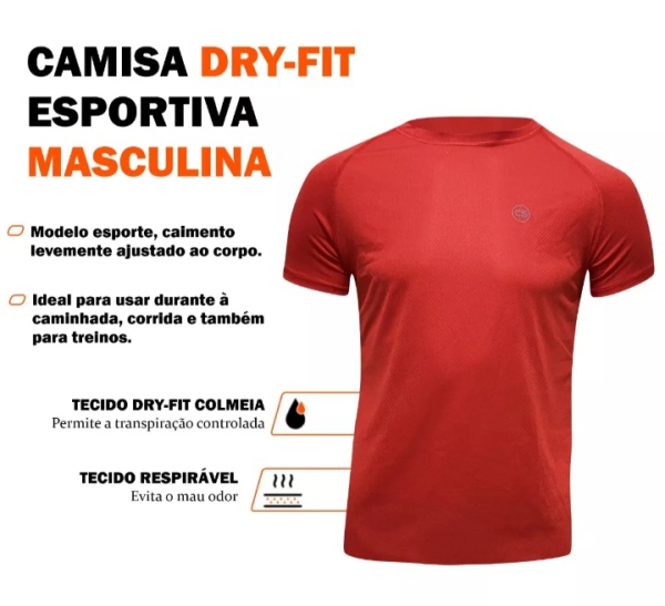 Camisa Esportiva Dri-fit.